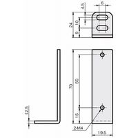 岩田製作所 センサブラケット(反射板用)|RFーLタイプ FSRFL040ーS 1セット(4個)（直送品）