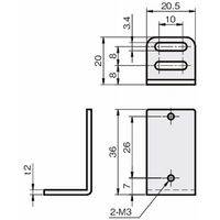 岩田製作所 センサブラケット(反射板用)|RGーLタイプ FSRGL020ーS 1セット(4個)（直送品）