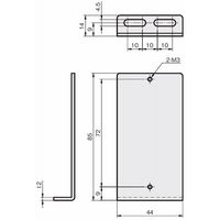 岩田製作所 センサブラケット(反射板用)|RAーLタイプ FSRAL045ーS 1セット(3個)（直送品）