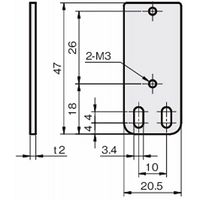 岩田製作所 センサブラケット(反射板用)|RGーSタイプ(ストレート) FSRGS025ーS 1セット(5個)（直送品）