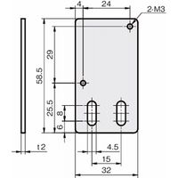 岩田製作所 センサブラケット(反射板用)|RBーSタイプ(ストレート) FSRBS030ーS 1セット(4個)（直送品）