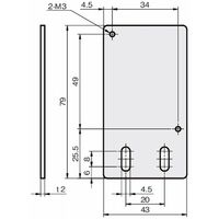 岩田製作所 センサブラケット(反射板用)|RCーSタイプ(ストレート) FSRCS040ーS 1セット(4個)（直送品）