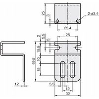 岩田製作所 センサブラケット(光電センサ用)|アルミフレーム用ブラケット コンパクトタイプ FSASP020ーS 1セット(4個)（直送品）