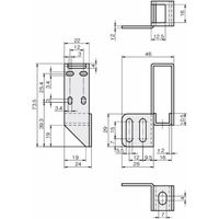 センサブラケット(光電センサ用)|アルミフレーム用ブラケット フルガード(サイド取付)タイプ FSASF030ーS 1セット(3個)（直送品）