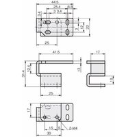 岩田製作所 センサブラケット(光電センサ用)|クランプタイプ ヨコタイプ FSCHZ010ーS 1セット(3個)（直送品）