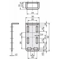 岩田製作所 センサブラケット(光電センサ用)|取付共用ブラケット ストレートタイプ FSCPSー1S 1セット(4個)（直送品）