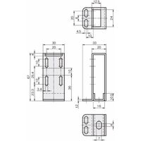 岩田製作所 センサブラケット(光電センサ用)|取付共用ブラケット フルガードタイプ FSCPFー1S 1セット(2個)（直送品）
