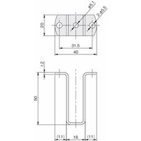 岩田製作所 真空機器ブラケット|Fタイプ(パラレルリンクロボット用) RPFA50ーM5S 1セット(4個)（直送品）