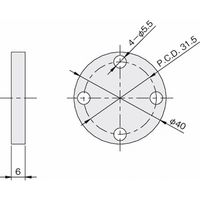 岩田製作所 真空機器ブラケット|スペーサー(接続部品) RPJA1 1セット(2個)（直送品）