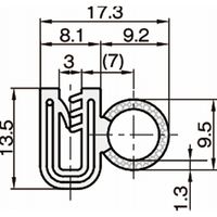岩田製作所 トリム&シール|トリムシール(EPDM一体成型) TSJシリーズ Aタイプ TSJB240AーL9 1個（直送品）