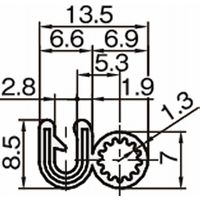岩田製作所 トリム&シール|トリムシール(EPDM一体成型) TSJシリーズ Cタイプ TSJB240CーL22 1個（直送品）