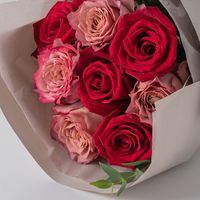 【生花】アデリー ホシファーム　フリルブーケニュアンスレッド８本＆ホシフルーツ　贅沢ブラウニー６個 FMX-09B 1箱（直送品）