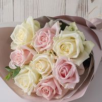 アデリー ホシファーム　フリルブーケ　ホワイトピンク　８本＆ホテルオークラ　プチケーキ４個 FMX-14B 1箱（直送品）