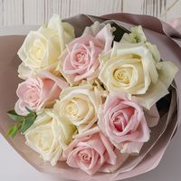 【生花】アデリー ホシファーム　フリルブーケ　ホワイトピンク８本＆ホシフルーツ　贅沢ブラウニー６個 FMX-18B 1箱（直送品）