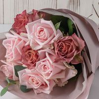 アデリー ホシファーム　フリルブーケ　ニュアンスピンク８本＆ホテルオークラ　プチケーキ４個 FMX-23B 1箱（直送品）