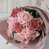 【生花】アデリー ホシファーム　フリルブーケニュアンスピンク８本＆ホシフルーツ　贅沢ブラウニー６個 FMX-27B 1箱（直送品）