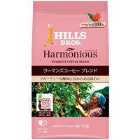 【コーヒー粉】日本ヒルスコーヒー ヒルス ハーモニアス ウーマンズコーヒーブレンド 1セット（120g×3袋）