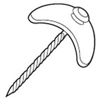 八幡ねじ ポリ傘釘 小袋 白　1セット(20本)（直送品）