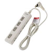 朝日電器 LEDランプ スイッチ付タップ4P2m横 WLS-LY4200REB 1個（直送品）