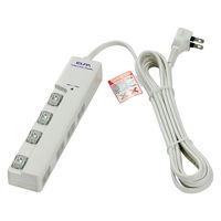 朝日電器 ＬＥＤランプスイッチ付タップ　横 WLS-LY4300RS 1個（直送品）