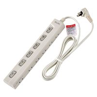 朝日電器 LEDランプ スイッチ付タップ6P2m横 WLS-LY6200REB 1個（直送品）