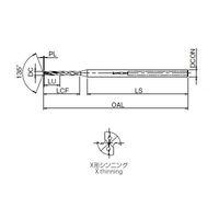 オーエスジー 小径油穴付き超硬ドリル 8732024 1PC（直送品）