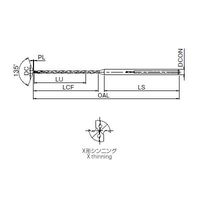 オーエスジー 小径油穴付き超硬ドリル 8732046 1PC（直送品）