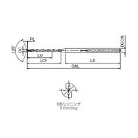 オーエスジー 小径油穴付き超硬ドリル 8732045 1PC（直送品）