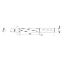 三菱マテリアル ミラクルエンドミル MAS 0300LB HTI10 1PC（直送品）