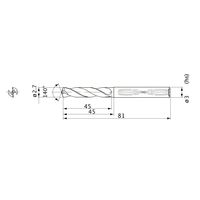 三菱マテリアル バイオレットドリル MWS 0270XB VP15TF 1PC（直送品）