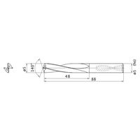 三菱マテリアル エンドミル MAS 0500LB HTI10 1PC（直送品）