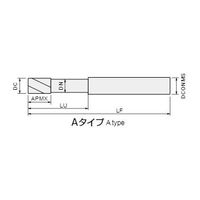 MOLDINO 立壁/底面仕上げ用8枚刃EM スケア ES8WB1200LN-40-ATH 1PC（直送品）