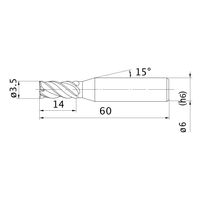 三菱マテリアル スマートミラクルエンドミル VQJHV D0350 1PC（直送品）