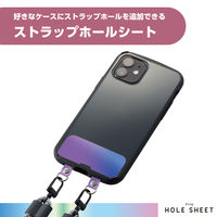 エレコム ストラップホールシート/2口タイプ/2枚入り/オーロラ P-STHD2ACR 1個