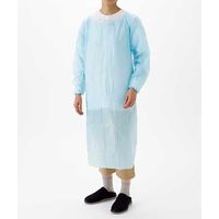 クラフトマン ポリエプロン ゴム袖 ブルー 10枚入 5箱（直送品）