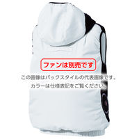 HOOH サイドファンフードベスト  V8819  ストーン  L  村上被服  1着（直送品）