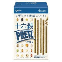 十六穀プリッツうす塩味＜6袋＞ 3個 江崎グリコ プレッチェル おつまみ