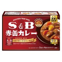 S＆B赤缶カレーパウダールウ 中辛 2個 エスビー食品