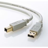 サンワサプライ USB2.0ケーブル(ライトグレー・1.5m) KU20-15HK2 1本