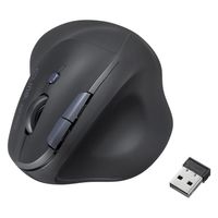 サンワサプライ ワイヤレスマウス 無線 静音 5ボタン 大型 ブルーLED MA-EWBS513BK 1個