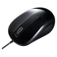 サンワサプライ 有線マウス 静音 3ボタン 小型 ブルーLED MA-YBSK315BK 1個