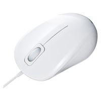 サンワサプライ 有線マウス 静音 3ボタン 小型 ブルーLED MA-YBSK315W 1個