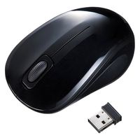 サンワサプライ ワイヤレスマウス 無線 静音 3ボタン 小型 ブルーLED MA-WBSK315BK 1個（直送品）