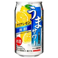 【アウトレット】チューハイ 酎ハイ サンガリア うまサワークリアレモン 無糖 340ml 缶 2箱 （48本）