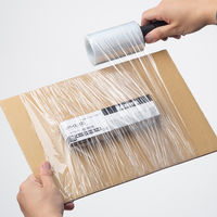 「現場のチカラ」アスクル 芯なし ミニストレッチフィルムセット 厚さ12μ 幅100mm×長さ150m巻 1セット（1本+1巻）  オリジナル