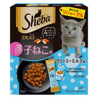 シーバ デュオ 12ヶ月までの子ねこ用 クリーミーミルク味 200g 12個 キャットフード 猫 ドライ
