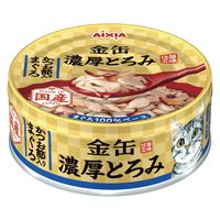 金缶 猫 濃厚とろみ かつお節入りまぐろ 国産 70g 24個 アイシア キャットフード ウェット 缶詰