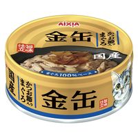 金缶 猫 かつお節入りまぐろ 国産 70g 12個 アイシア キャットフード ウェット 缶詰