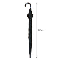 ハピラ ジャンプ傘 80cm BJ無地 ブラック H757BK 1本