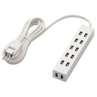 延長コード 電源タップ コンセント 2m 6個口 ほこり防止 シャッタータップ 白 T-NFL01-2620WH エレコム 1個